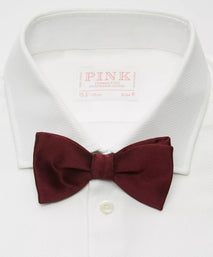 Burgundy Red Silk Satin Bow Tie