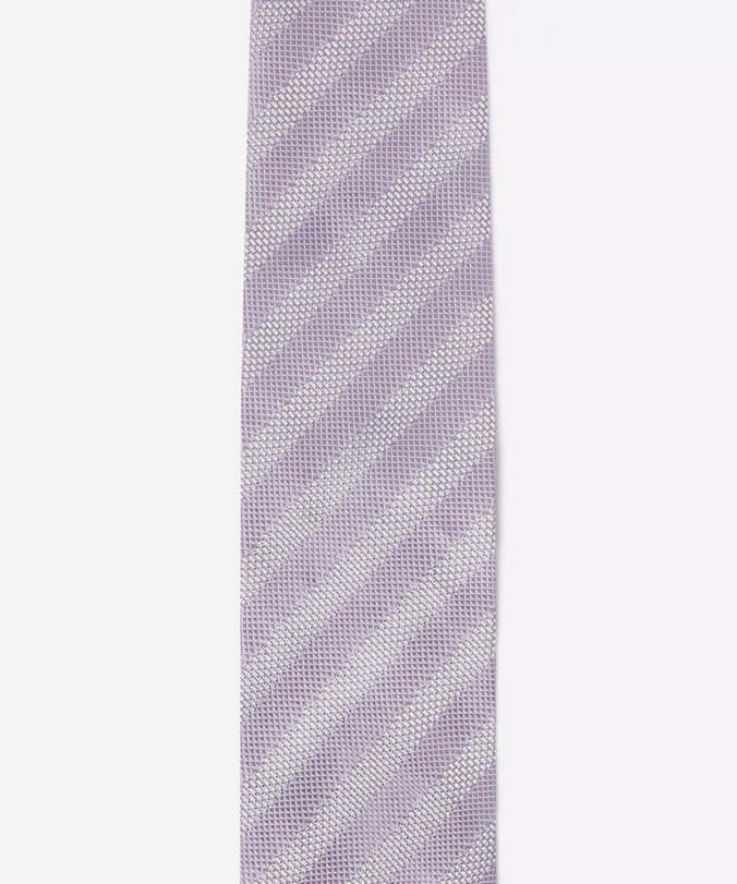 Lilac Purple Tonal Striped Silk Tie