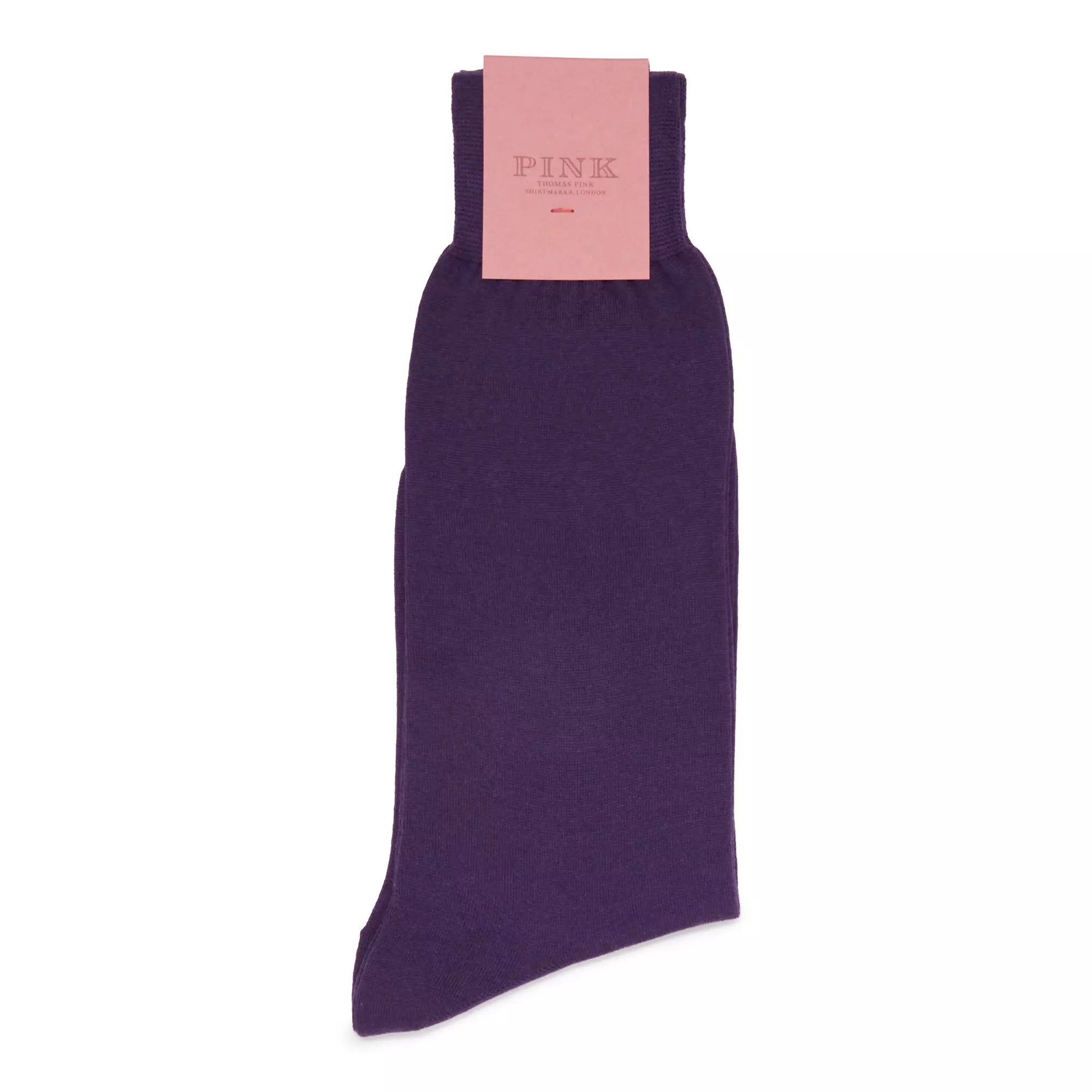 Purple Mid Length Fine Merino Wool Socks