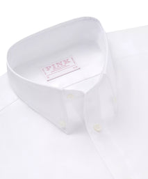 White Slim Fit Smart Casual Button Down Weekend Oxford Shirt