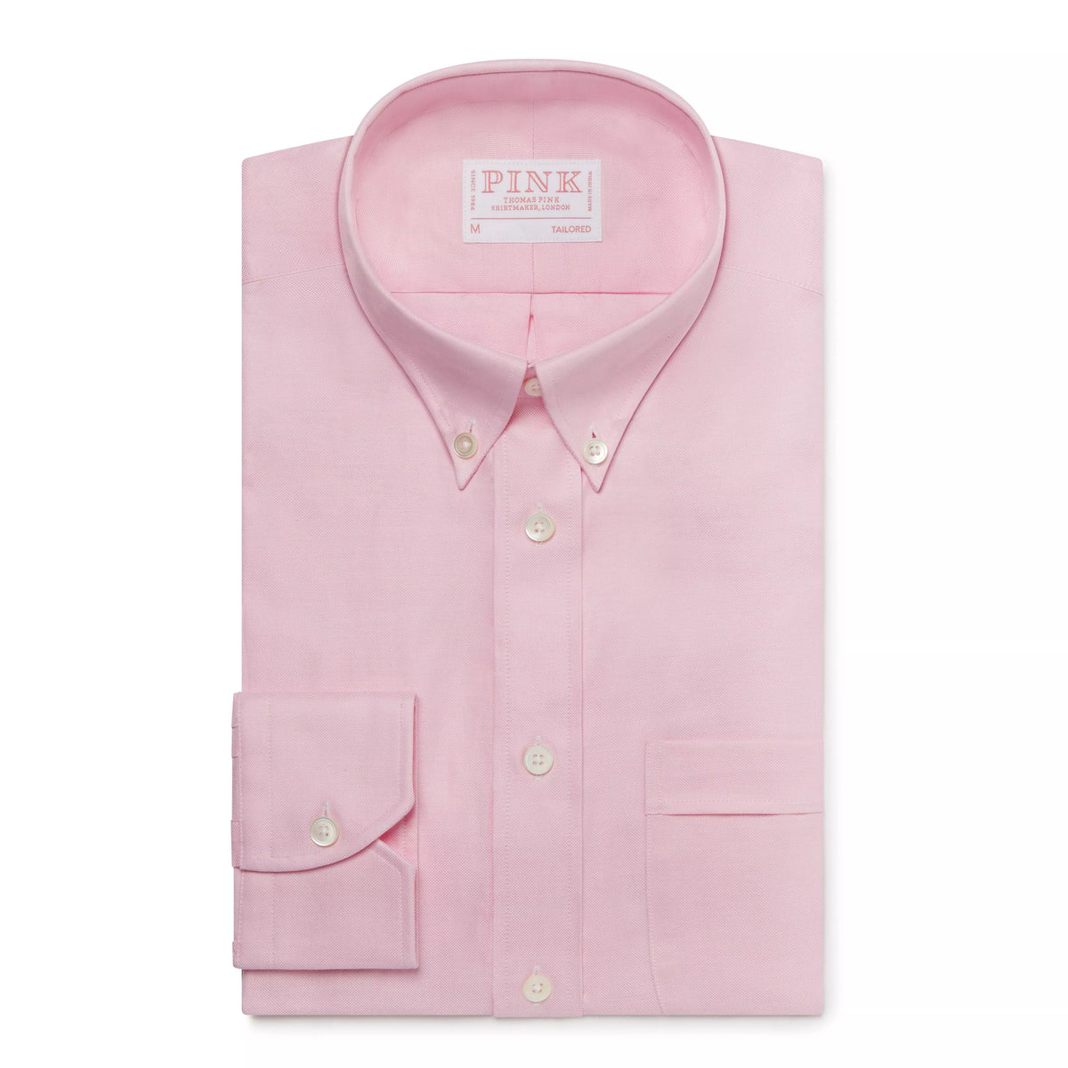 Pale Pink Tailored Fit Smart Casual Button Down Weekend Oxford Shirt