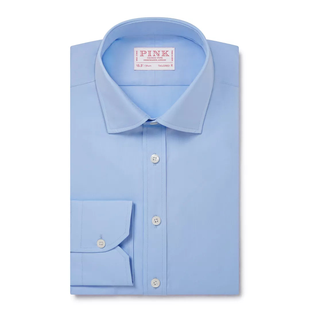 Pale Blue Classic Fit Formal Ramses Poplin Shirt