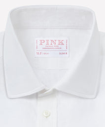 White Slim Fit Essential Linen Formal Shirt